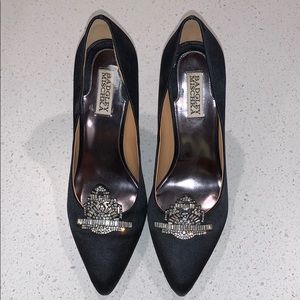 Black Satin Jewelled Badgley Mischka heels!